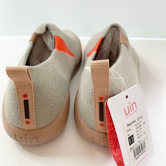 Womens Size 8.5 NWT UIN Slip On Shoes Heather Grey Knitted Wool Toledo II - Picture 6 of 9